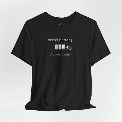 Social Battery Tee – “Social Battery” Low Charge Graphic T‑Shirt