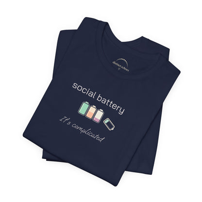 Social Battery Tee – “Social Battery” Low Charge Graphic T‑Shirt