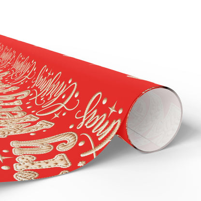 Merry Christmas Wrapping Paper 30" X 36"