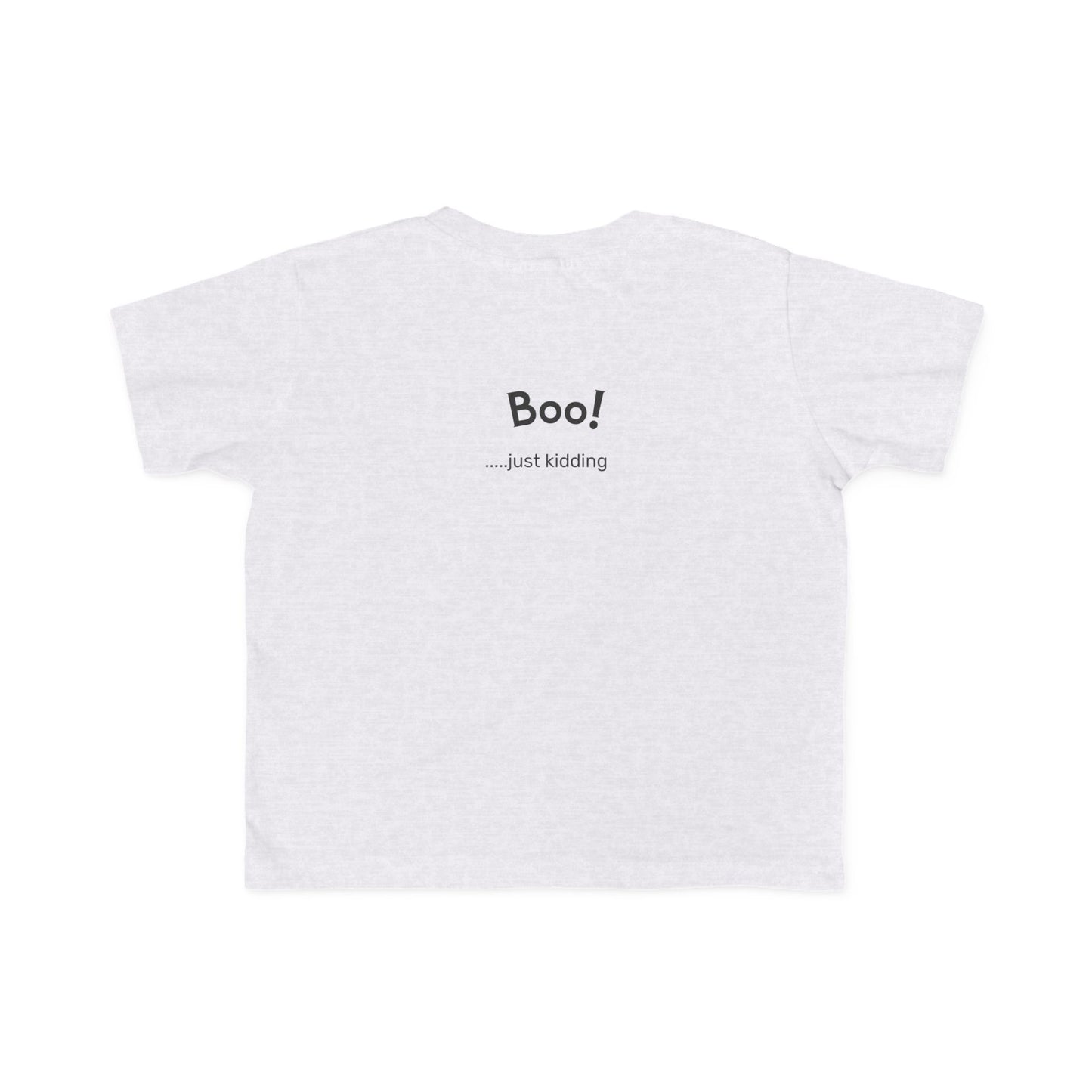 Toddler Tee — "Too Cute to Spook" Halloween Ghost Shirt