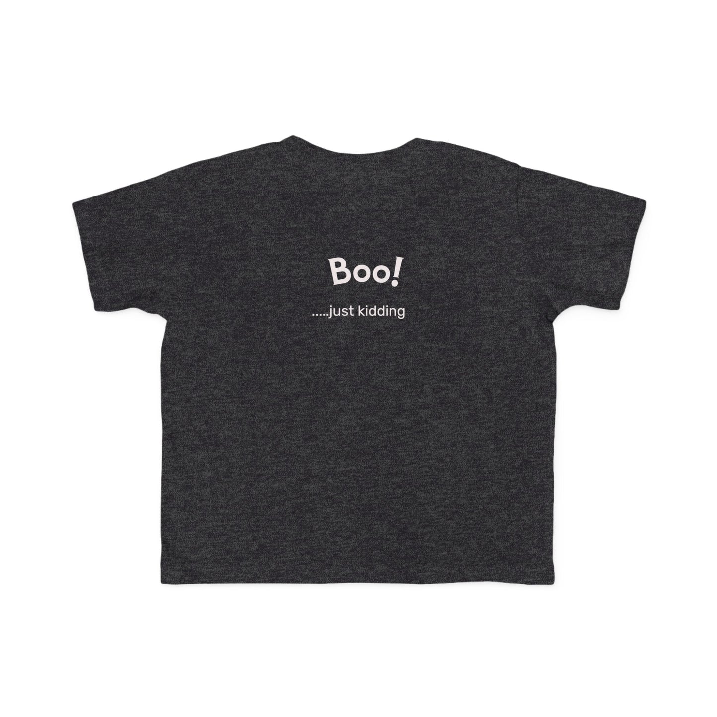 Toddler Tee — "Too Cute to Spook" Halloween Ghost Shirt