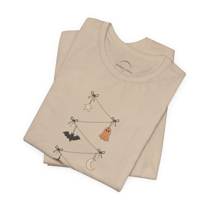 Halloween Garland Tee — Mini Charms Elevated Graphic T-Shirt