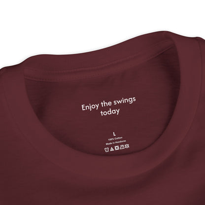 Hedgehog Swing Youth Tee – “Swinging Helps Me Think” Cute Kids Graphic T-Shirt