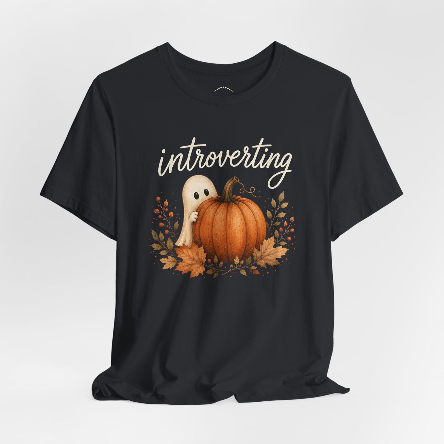 Introverting Ghost Pumpkin Tee — Cute Halloween T-Shirt
