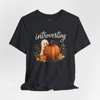 Introverting Ghost Pumpkin Tee — Cute Halloween T-Shirt