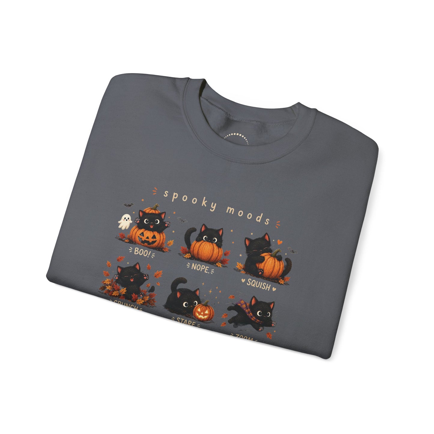 Mini Cats Halloween Sweatshirt — "Spooky Moods"