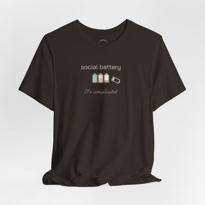 Social Battery Tee – “Social Battery” Low Charge Graphic T‑Shirt