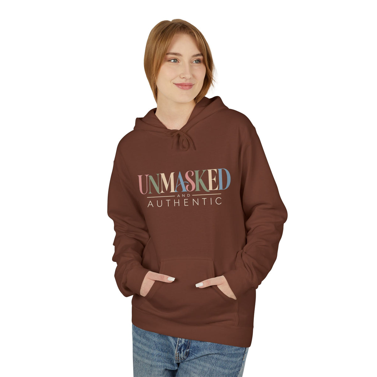 UNMASKED Hoodie — Midweight Unisex Fleece Pullover