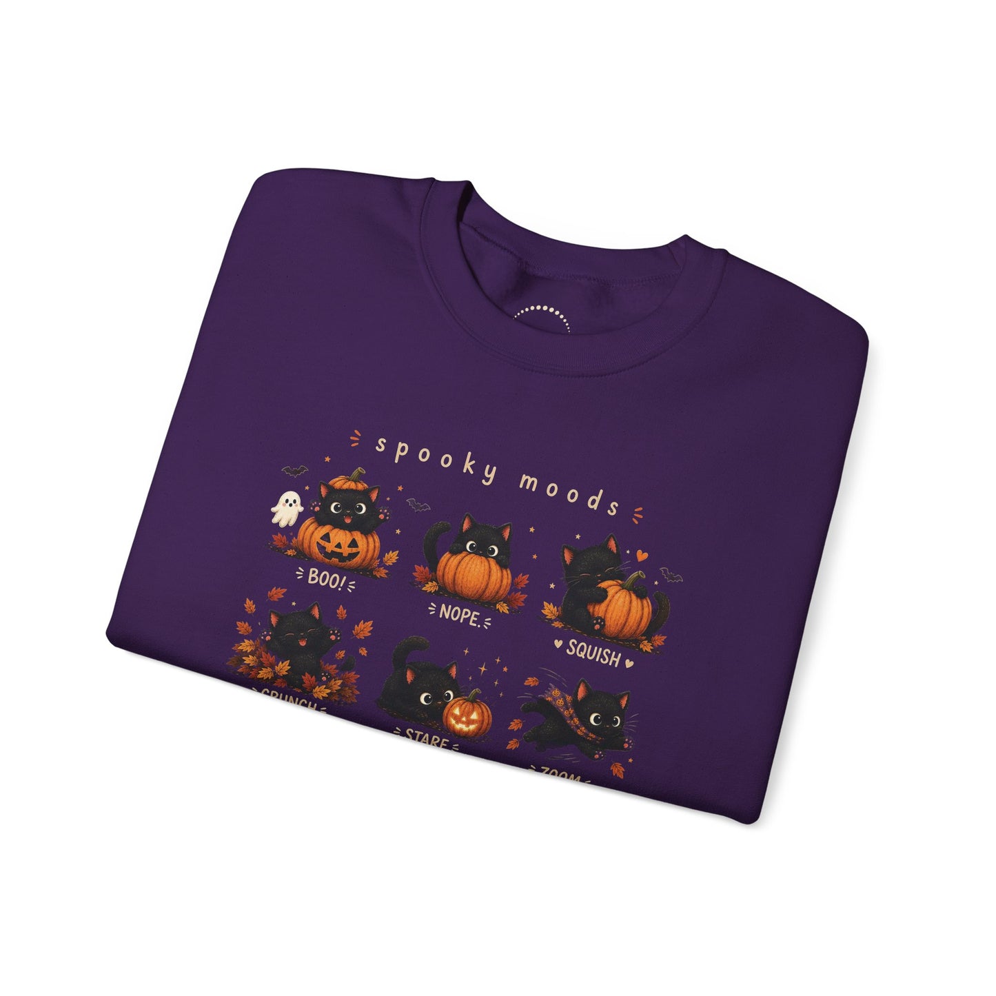 Mini Cats Halloween Sweatshirt — "Spooky Moods"