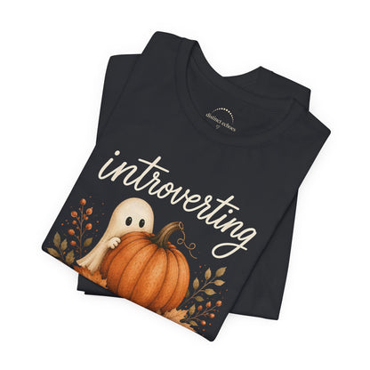 Introverting Ghost Pumpkin Tee — Cute Halloween T-Shirt