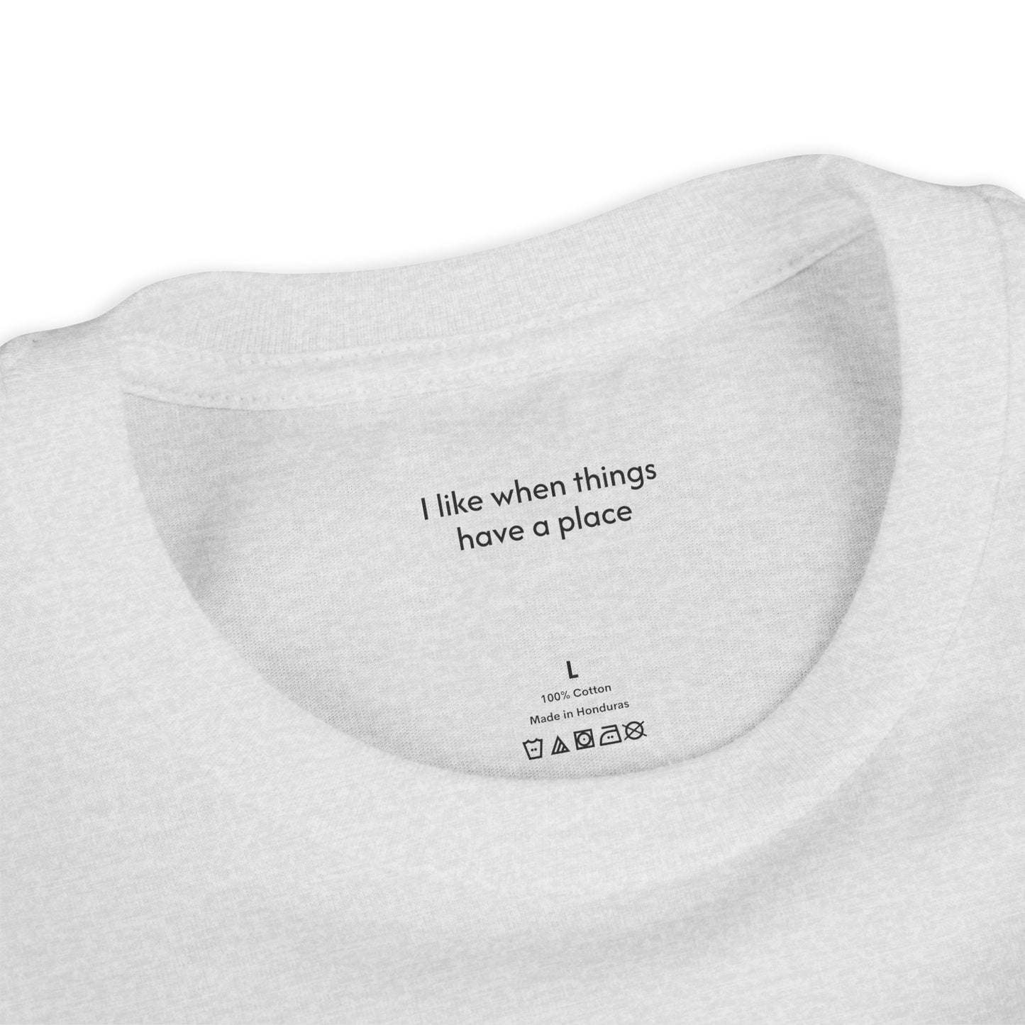 Youth Tee — "Putting Things in Order Helps Me Feel Calm" Cute Hedgehog Kids Shirt