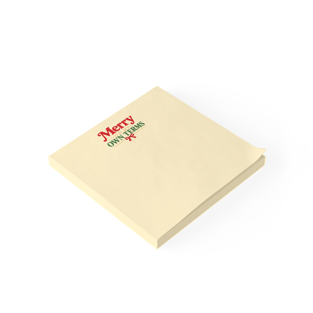 Merry on My Own Terms Holiday Post-it® Note Pad  4" x 4"