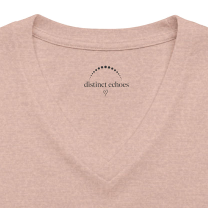 "Fall Is For Everyone"  Faux - Embroidery - Women's V-Neck Tee